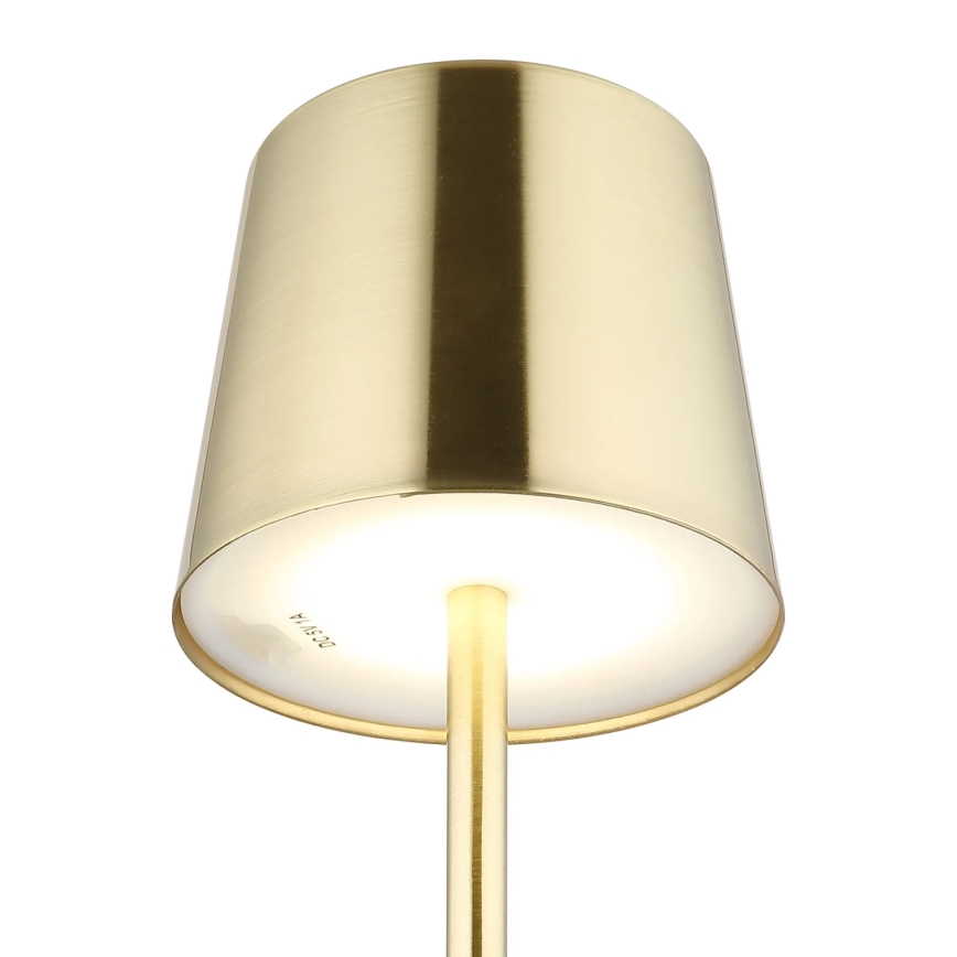 Globo - LED-dimmbar, beröringsstyrd, uppladdningsbar bordslampa LED/2W/3,7V 3000/4000/6000K 2200 mAh guldfärgad