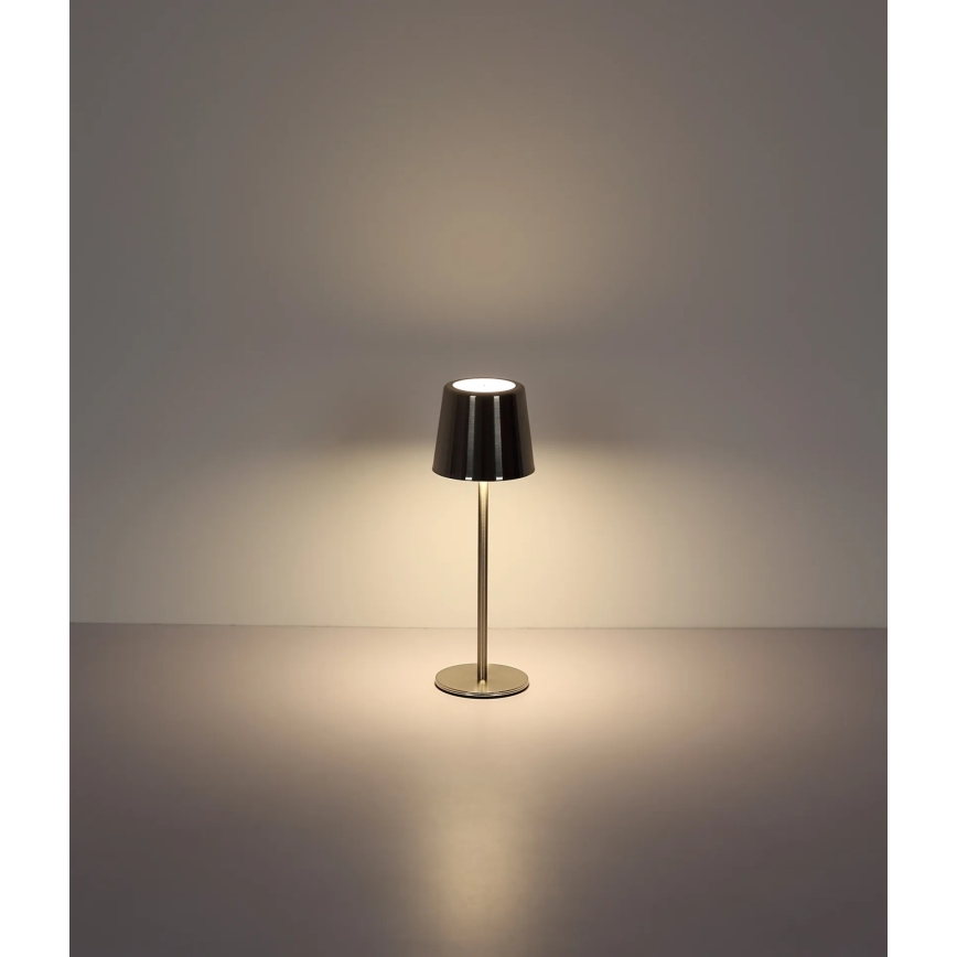 Globo - dimbar LED-bordslampa, beröringsstyrd och uppladdningsbar, LED/2W/3,7V, 3000/4000/6000K, 2200 mAh, blank krom