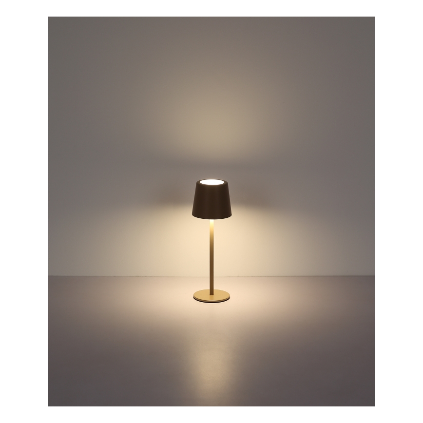 Globo - LED dimbar utomhusbordslampa med touch LED/2W/5V 3000/4000/6000K 2200 mAh IP44 krämfärgad