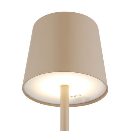 Globo - LED dimbar utomhusbordslampa med touch LED/2W/5V 3000/4000/6000K 2200 mAh IP44 krämfärgad