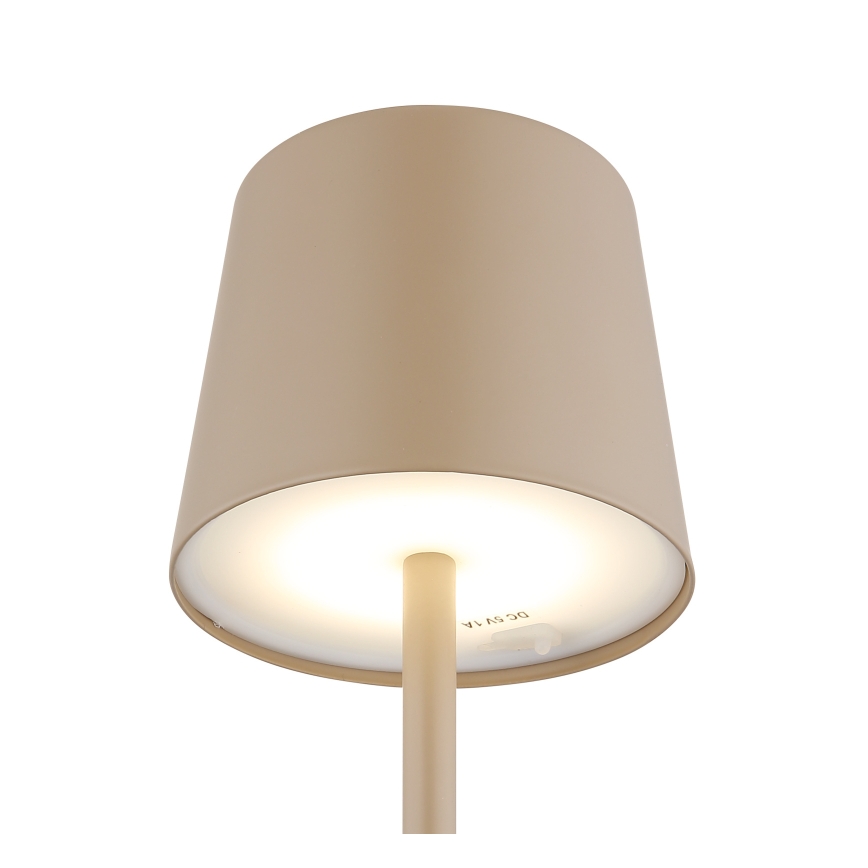 Globo - LED dimbar utomhusbordslampa med touch LED/2W/5V 3000/4000/6000K 2200 mAh IP44 krämfärgad