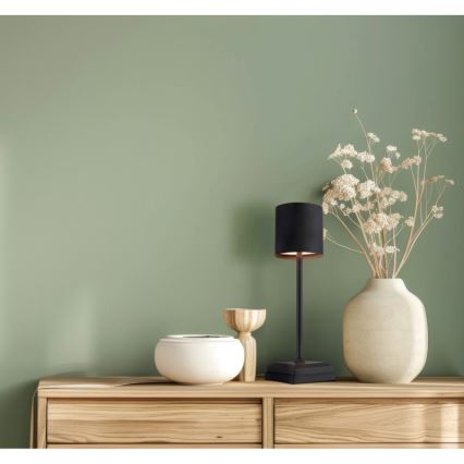 Globo - Dimmbar beröringsstyrd uppladdningsbar LED-bordslampa LED/1,5W/5V 2200 mAh svart