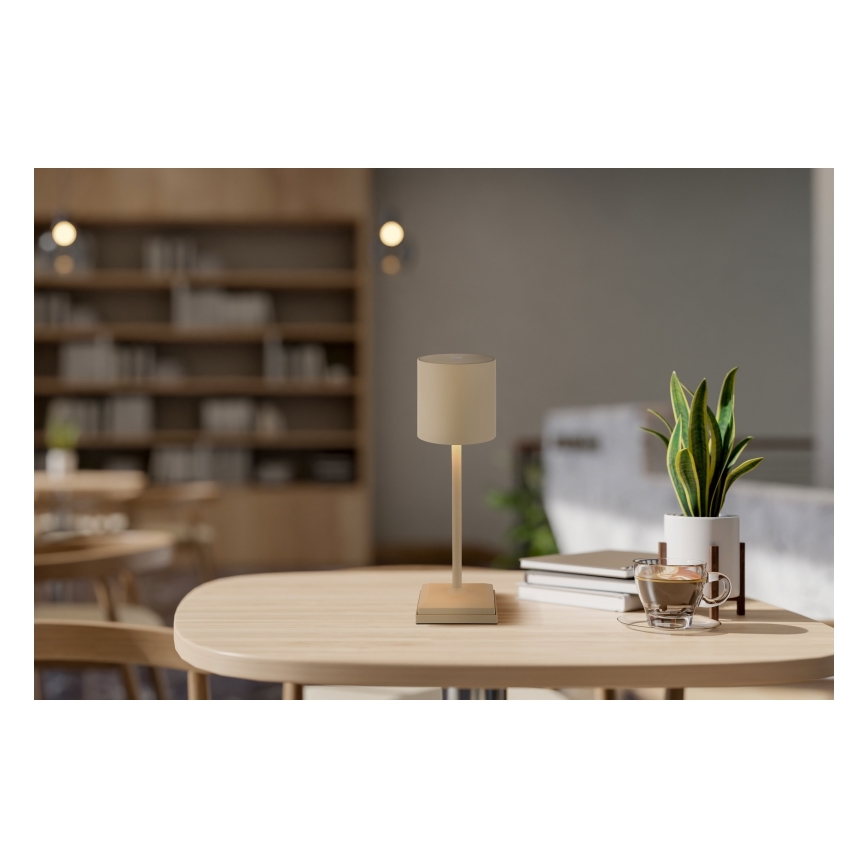Globo - LED-dimmbar beröringsstyrd uppladdningsbar bordslampa LED/1,5W/5V 2200 mAh beige