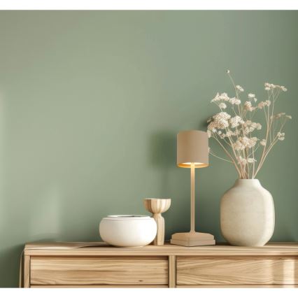 Globo - LED-dimmbar beröringsstyrd uppladdningsbar bordslampa LED/1,5W/5V 2200 mAh beige