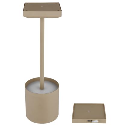 Globo - LED-dimmbar beröringsstyrd uppladdningsbar bordslampa LED/1,5W/5V 2200 mAh beige