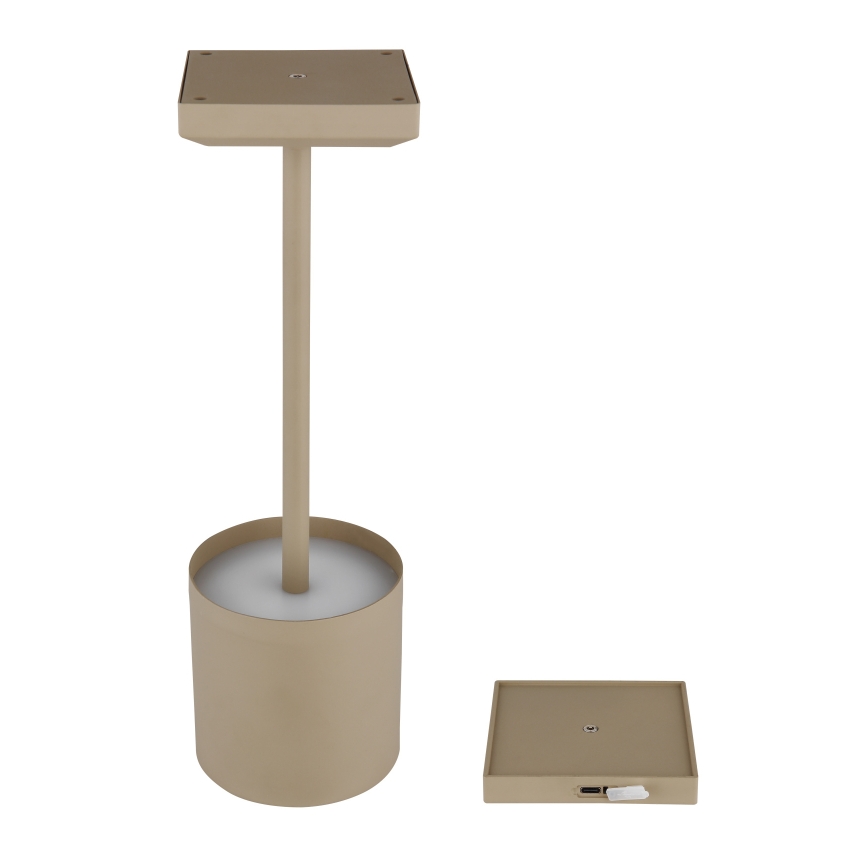 Globo - LED-dimmbar beröringsstyrd uppladdningsbar bordslampa LED/1,5W/5V 2200 mAh beige
