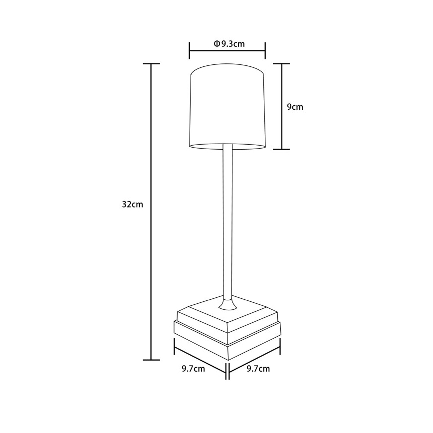 Globo - LED-dimmbar beröringsstyrd uppladdningsbar bordslampa LED/1,5W/5V 2200 mAh beige