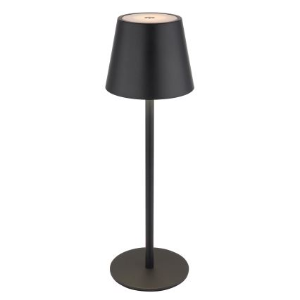 Globo - Dimmbar beröringsstyrd uppladdningsbar utomhusbordslampa 3-i-1 LED/3W/5V 3000/4000/5000K IP54 1800 mAh svart