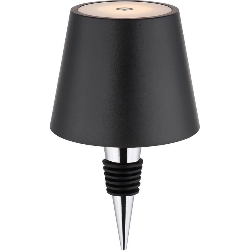Globo - Dimmbar beröringsstyrd uppladdningsbar utomhusbordslampa 3-i-1 LED/3W/5V 3000/4000/5000K IP54 1800 mAh svart