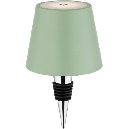 Globo - dimbar, beröringsstyrd, uppladdningsbar utomhusbordslampa 3-i-1 LED/3W/5V 3000/4000/5000K IP54 1800 mAh grön