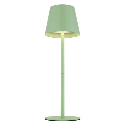 Globo - dimbar, beröringsstyrd, uppladdningsbar utomhusbordslampa 3-i-1 LED/3W/5V 3000/4000/5000K IP54 1800 mAh grön