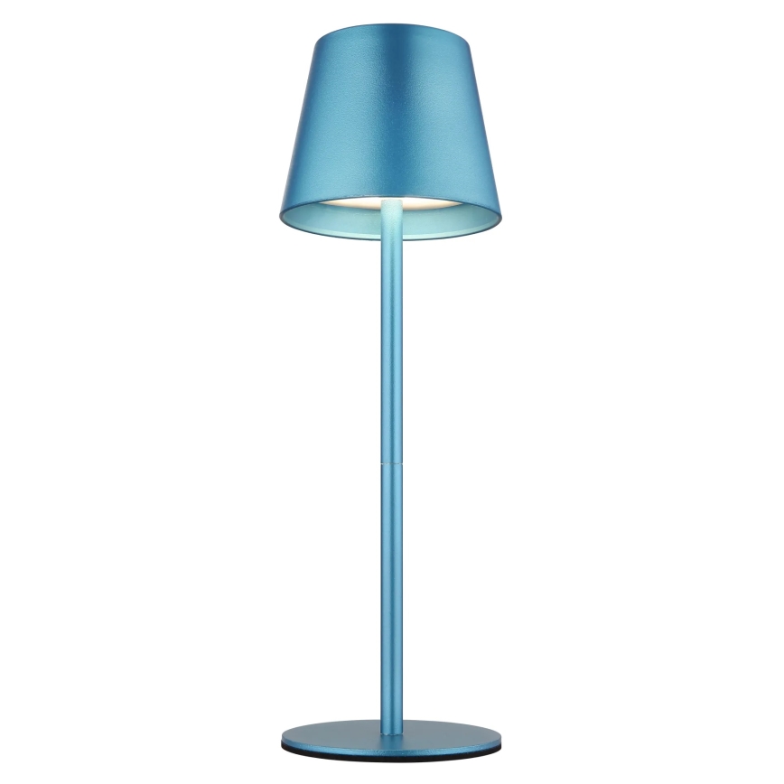 Globo - Dimbar beröringsstyrd uppladdningsbar utomhusbordslampa 3-i-1 LED/3W/5V 3000/4000/5000K IP54 1800 mAh blå