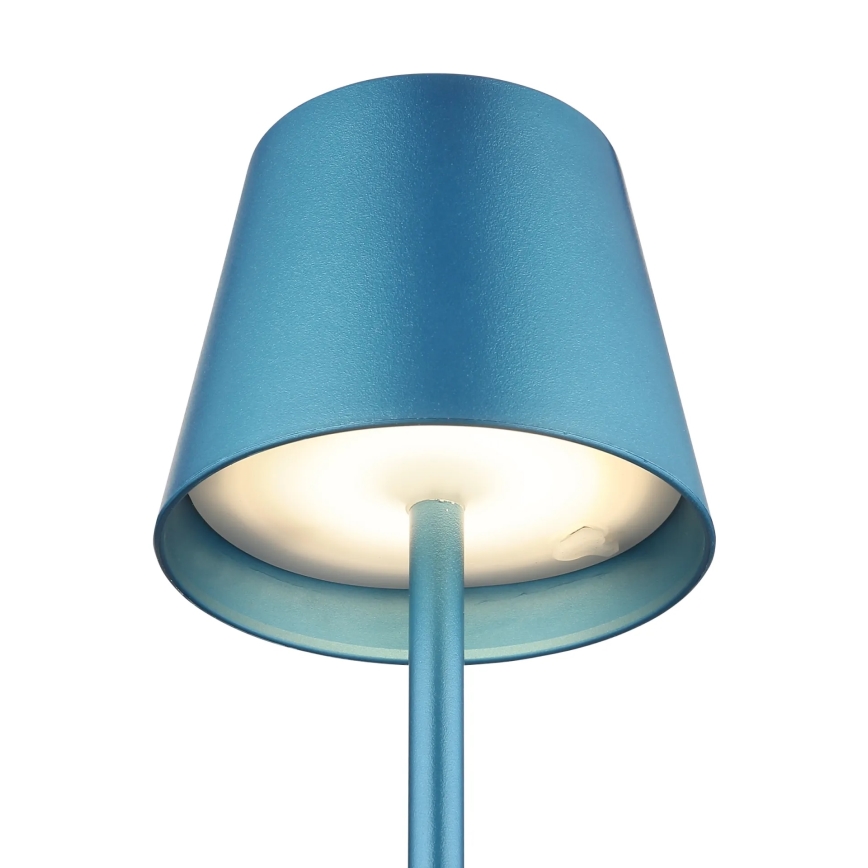 Globo - Dimbar beröringsstyrd uppladdningsbar utomhusbordslampa 3-i-1 LED/3W/5V 3000/4000/5000K IP54 1800 mAh blå
