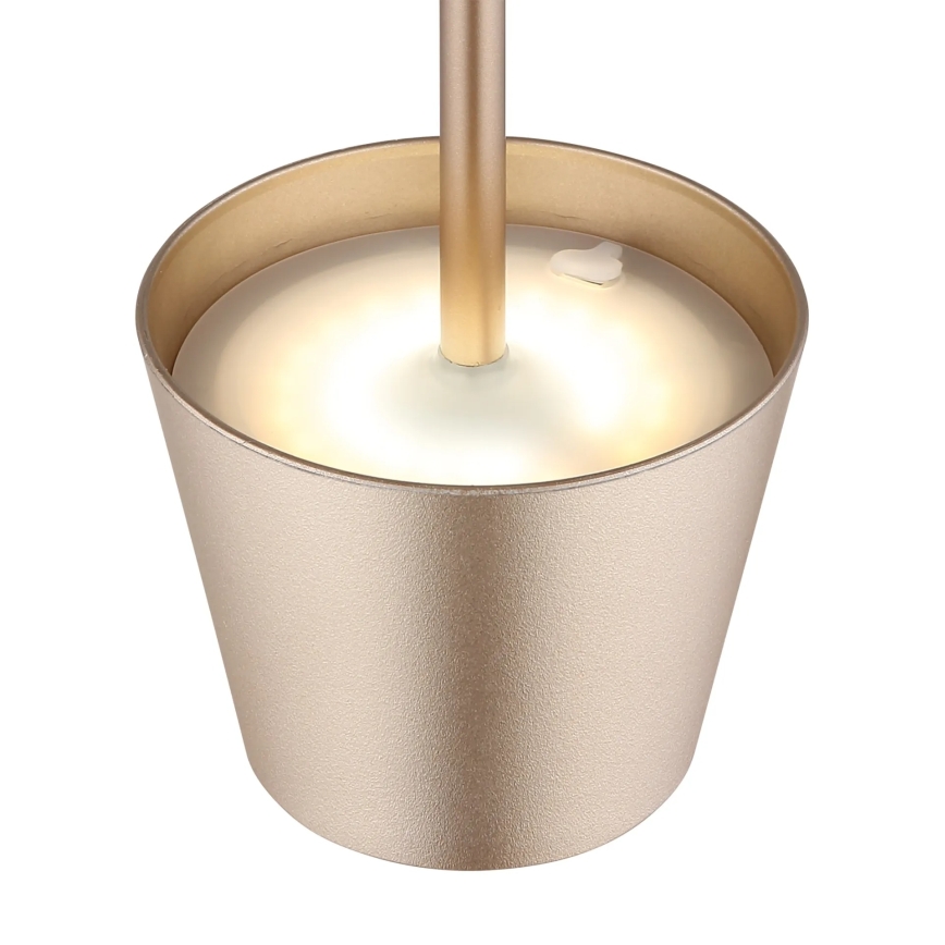 Globo - LED dimbar beröringsstyrd uppladdningsbar utomhusbordslampa 3-i-1 LED/3W/5V 3000/4000/5000K IP54 1800 mAh mässing