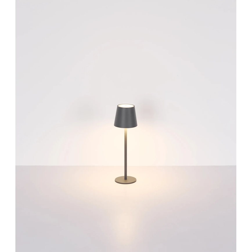 Globo - LED Dimbar beröringsstyrd uppladdningsbar utomhusbordslampa 3-i-1 LED/3W/5V 3000/4000/5000K IP54 1800 mAh grå
