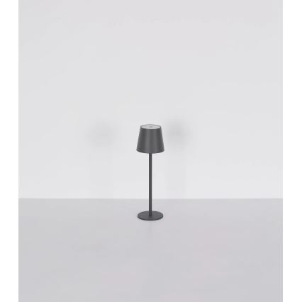 Globo - LED Dimbar beröringsstyrd uppladdningsbar utomhusbordslampa 3-i-1 LED/3W/5V 3000/4000/5000K IP54 1800 mAh grå