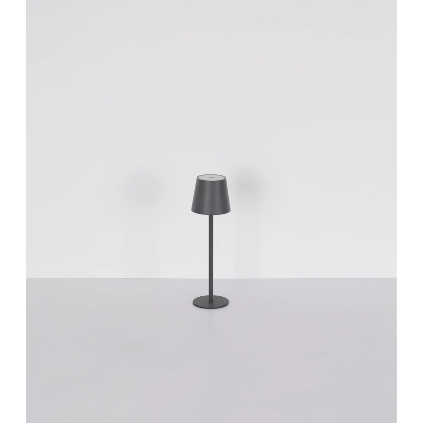 Globo - LED Dimbar beröringsstyrd uppladdningsbar utomhusbordslampa 3-i-1 LED/3W/5V 3000/4000/5000K IP54 1800 mAh grå