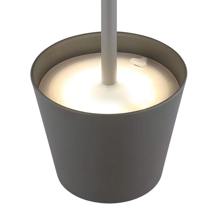 Globo - LED Dimbar beröringsstyrd uppladdningsbar utomhusbordslampa 3-i-1 LED/3W/5V 3000/4000/5000K IP54 1800 mAh grå