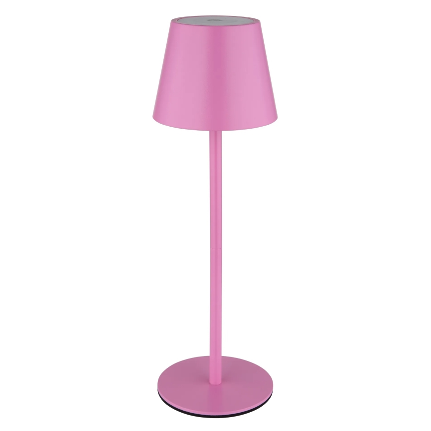 Globo - LED dimmbar beröringsstyrd uppladdningsbar utomhusbordslampa 3 i 1 LED/3W/5V 3000/4000/5000K IP54 1800 mAh rosa