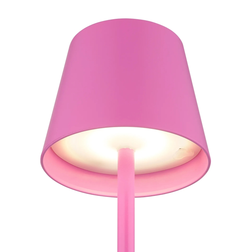 Globo - LED dimmbar beröringsstyrd uppladdningsbar utomhusbordslampa 3 i 1 LED/3W/5V 3000/4000/5000K IP54 1800 mAh rosa