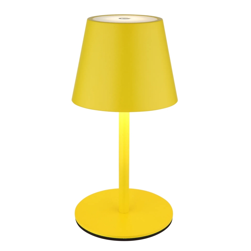 Globo - LED-dimbar touchstyrd uppladdningsbar utomhusbordslampa 3-i-1 LED/3W/5V 3000/4000/5000K IP54 1800 mAh gul