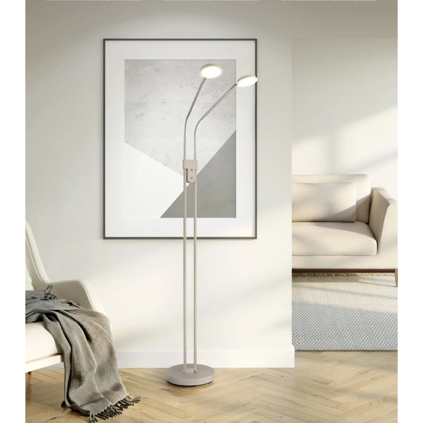 Globo - Dimbar LED-golvlampa 2xLED/6,5W/230V 2700/3350/4000K beige