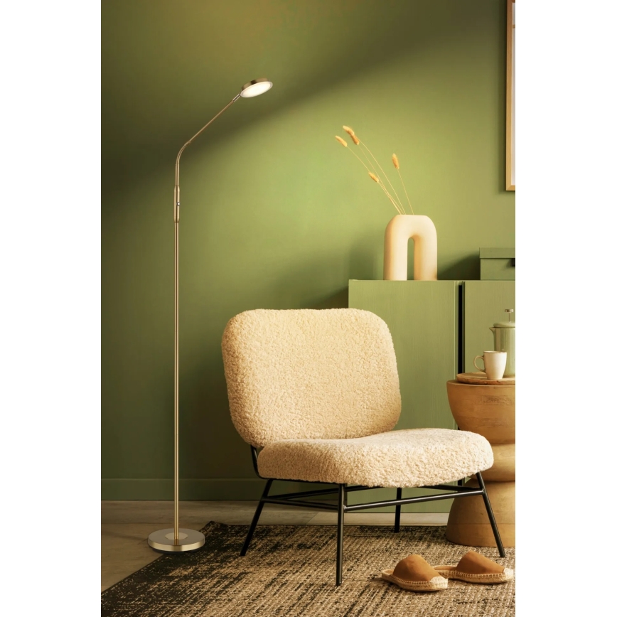 Globo - LED-dimmbar beröringsstyrd golvlampa LED/6,5W/230V 2700/3350/4000K mässing