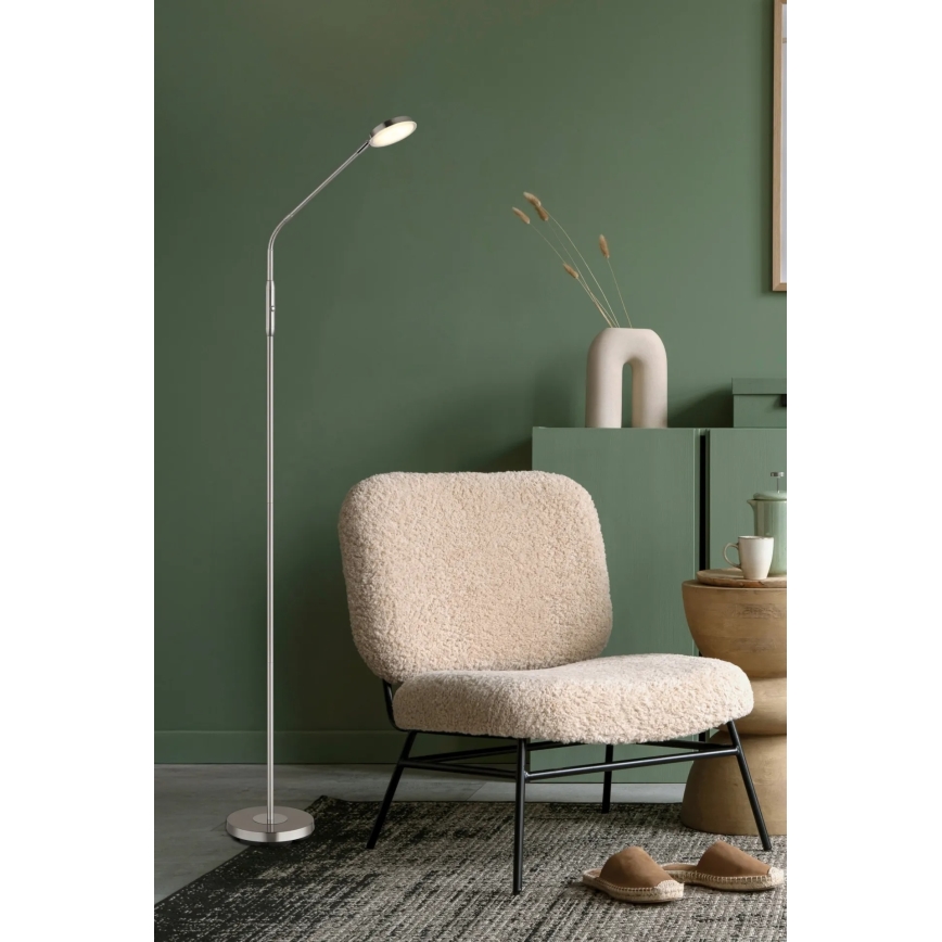 Globo - LED-dimmbar beröringsstyrd golvlampa LED/6,5W/230V 2700/3350/4000K matt krom