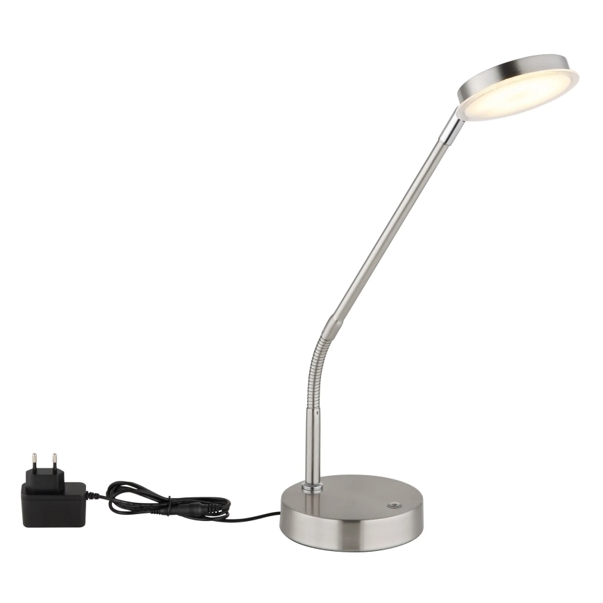 Globo - Dimmbar beröringsstyrd bordslampa LED/6,5W/230V 2700/3350/4000K matt krom