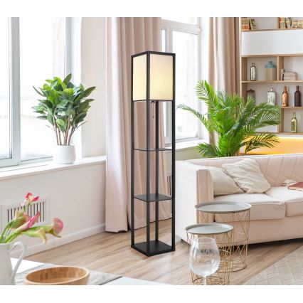 Globo - Golvlampa 1xE27/60W/230V svart