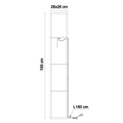 Globo - Golvlampa 1xE27/60W/230V svart