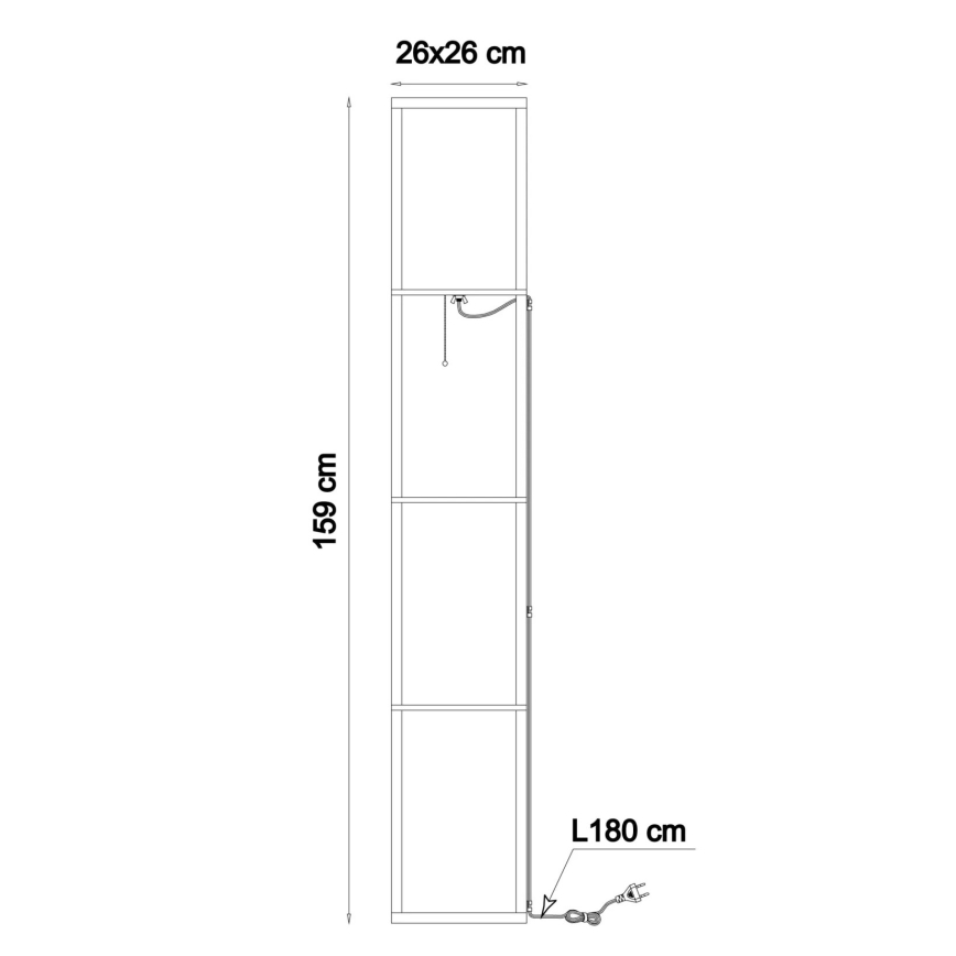 Globo - Golvlampa 1xE27/60W/230V svart