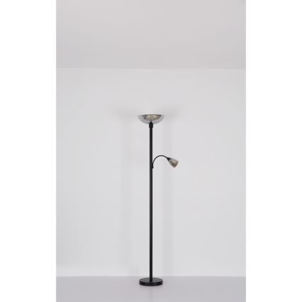 Globo - Golvlampa 1xE27/60W/230V + 1xE14/40W