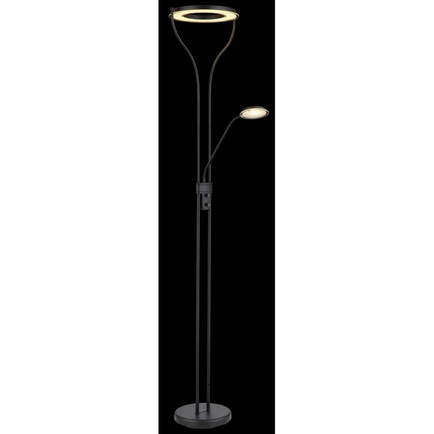 Globo - Dimbar LED-golvlampa LED/20W/230V + LED/4W 3000K svart