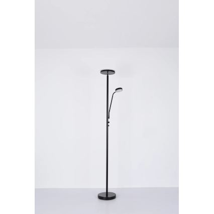 Globo - Dimbar LED-golvlampa LED/18,5W/230V + LED/4,5W 3000K svart