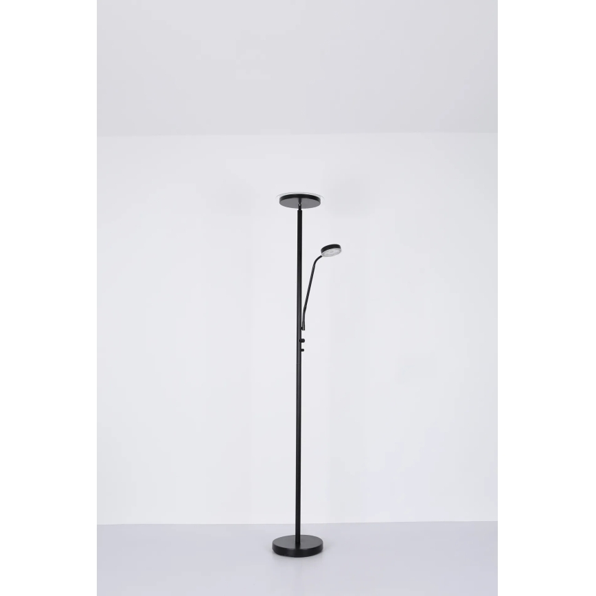 Globo - Dimbar LED-golvlampa LED/18,5W/230V + LED/4,5W 3000K svart