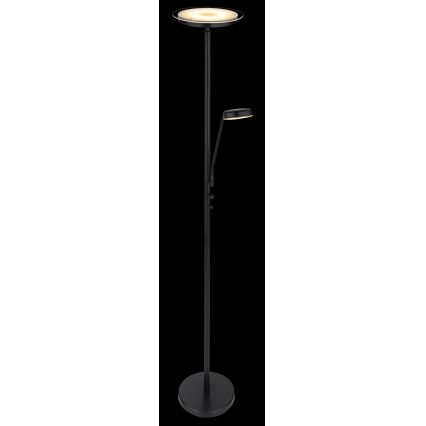 Globo - Dimbar LED-golvlampa LED/18,5W/230V + LED/4,5W 3000K svart