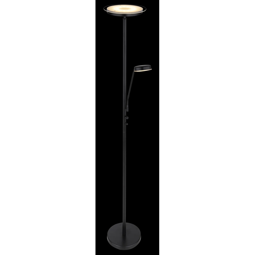 Globo - Dimbar LED-golvlampa LED/18,5W/230V + LED/4,5W 3000K svart