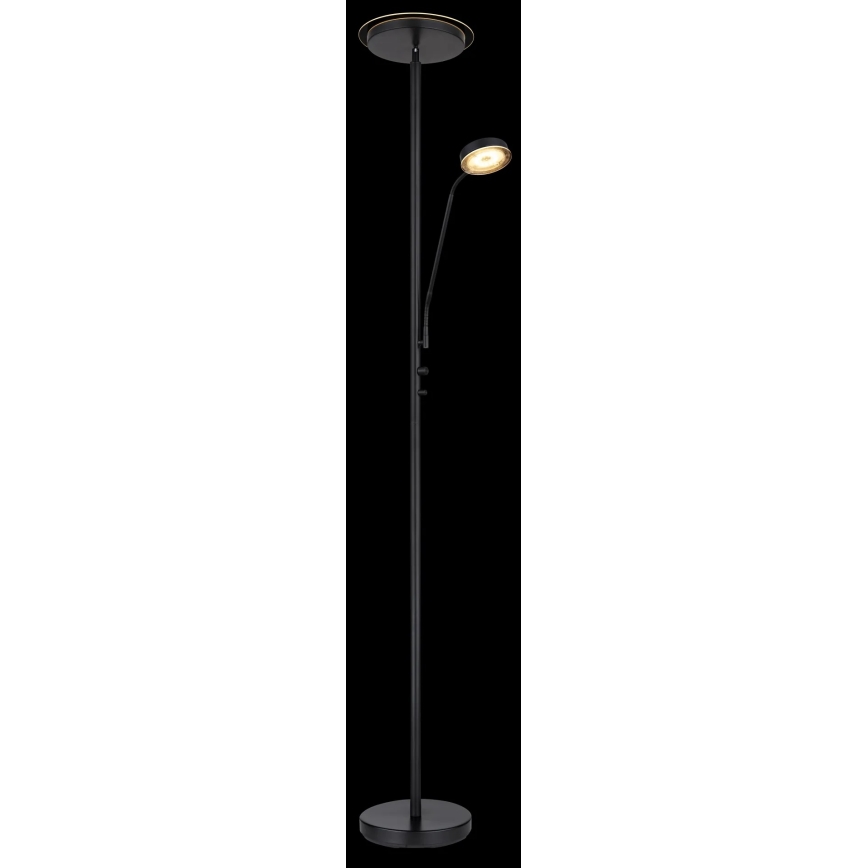 Globo - Dimbar LED-golvlampa LED/18,5W/230V + LED/4,5W 3000K svart