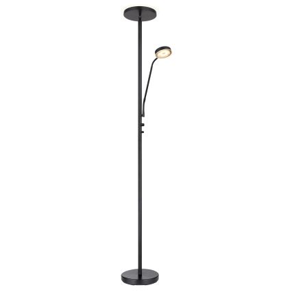 Globo - Dimbar LED-golvlampa LED/18,5W/230V + LED/4,5W 3000K svart