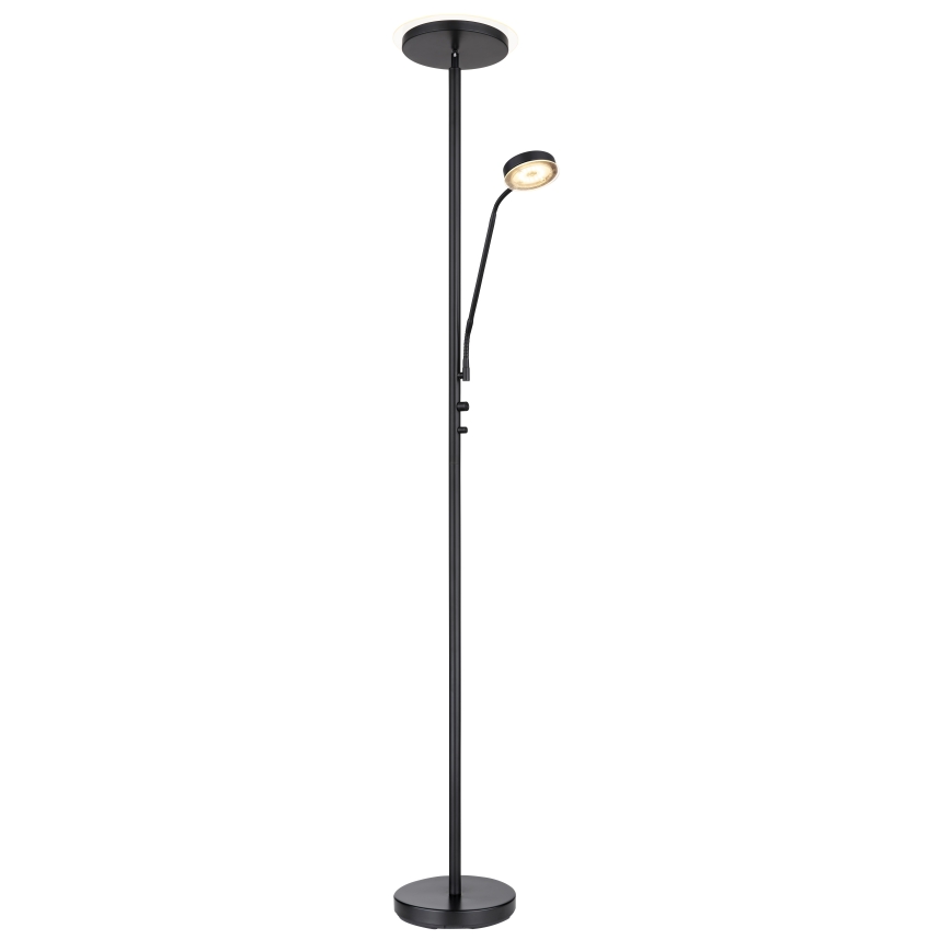 Globo - Dimbar LED-golvlampa LED/18,5W/230V + LED/4,5W 3000K svart