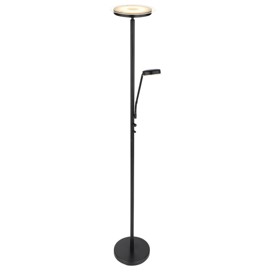 Globo - Dimbar LED-golvlampa LED/18,5W/230V + LED/4,5W 3000K svart