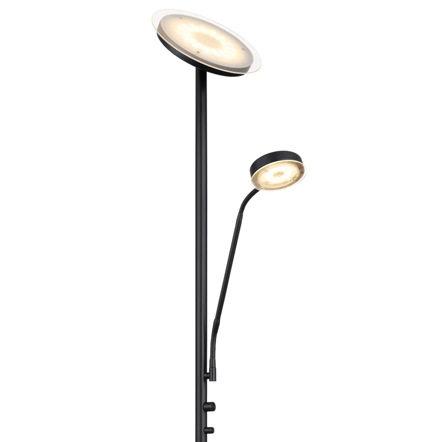 Globo - Dimbar LED-golvlampa LED/18,5W/230V + LED/4,5W 3000K svart