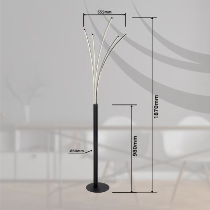 Globo - LED dimbar golvlampa LED/36W/230V 3000-6000K Wi-Fi Tuya + fjärrkontroll