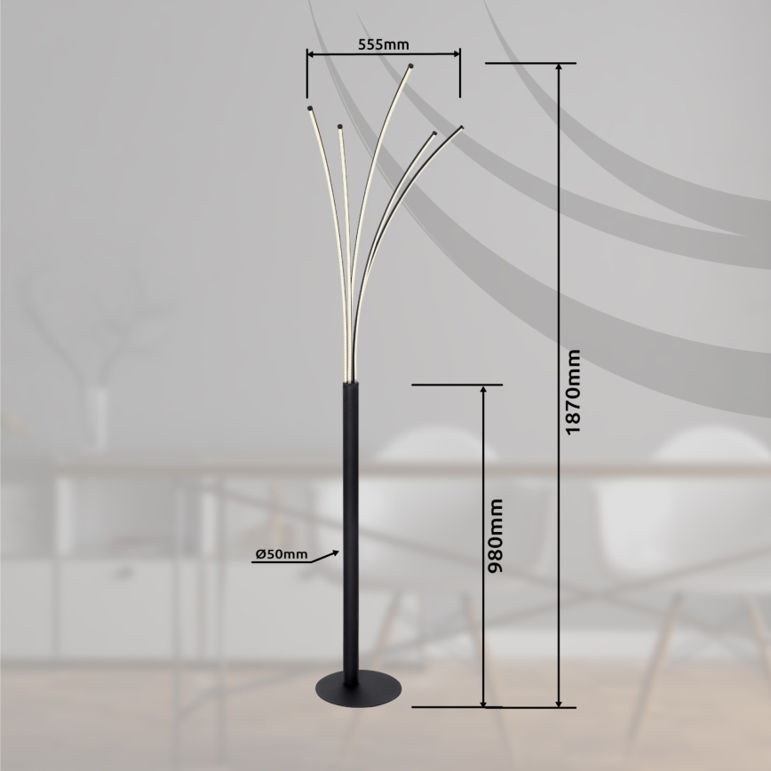 Globo - LED dimbar golvlampa LED/36W/230V 3000-6000K Wi-Fi Tuya + fjärrkontroll