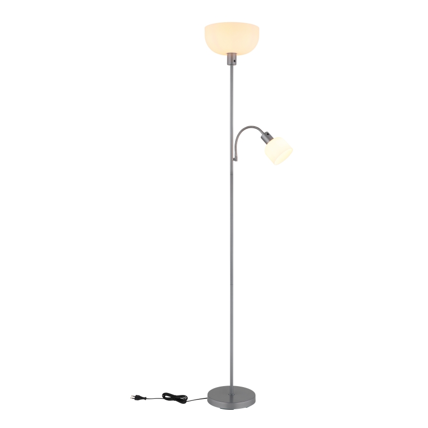 Globo - Golvlampa 1xE27/40W/230V + 1xE14/25W