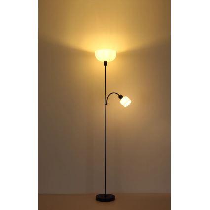 Globo - Golvlampa 1xE27/40W/230V + 1xE14/25W