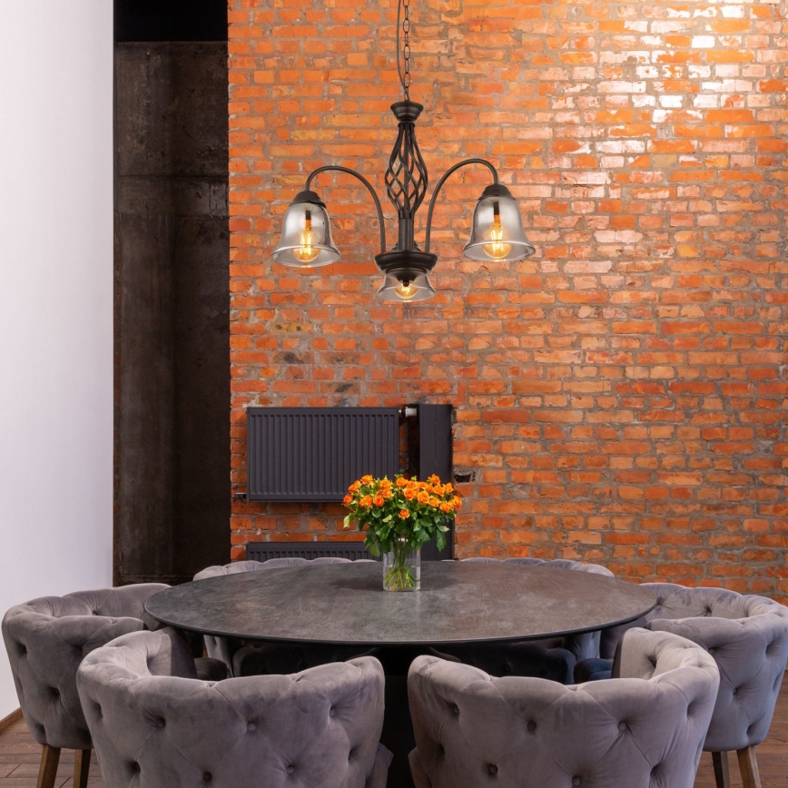 Globo - Ljuskrona på kedja 3xE27/60W/230V