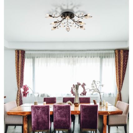 Globo - Elegant taklampa med 8 G9-socklar, 5 W per lampa, 230 V, Ø 76 cm