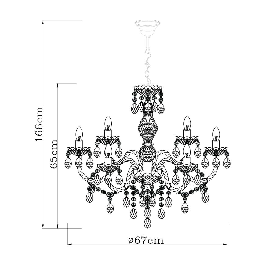 Globo 63116-6 - Hängande Takbelysning CUIMBRA I 6xE14/40W